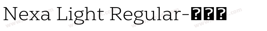 Nexa Light Regular字体转换